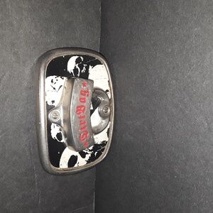 VINTAGE DIRTBAG SKULL + RED BOTTLE OPENER BELT BUCKLE